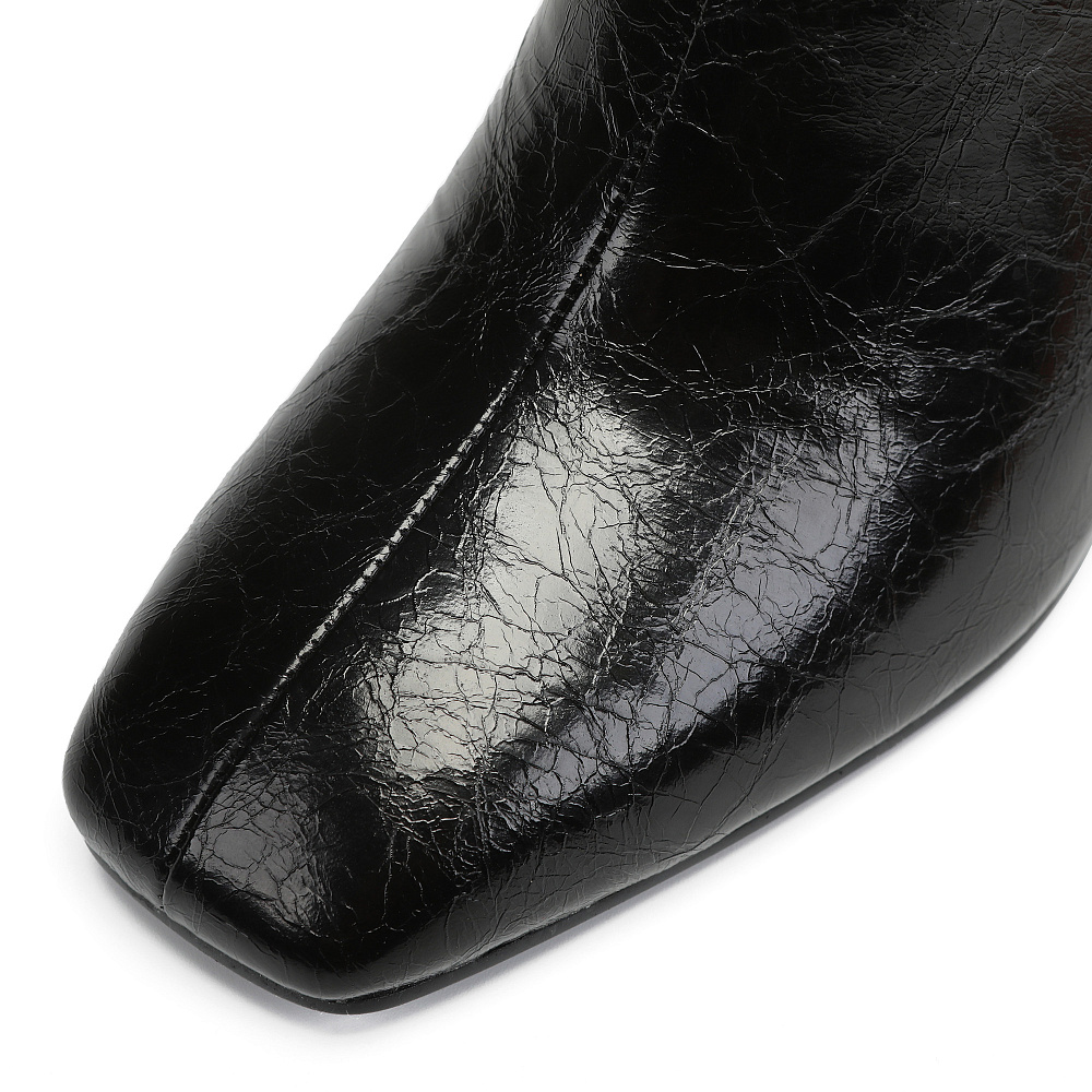 Черные ботильоны из кожи Respect