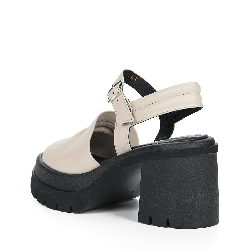 Серые открытые туфли из кожи Respect