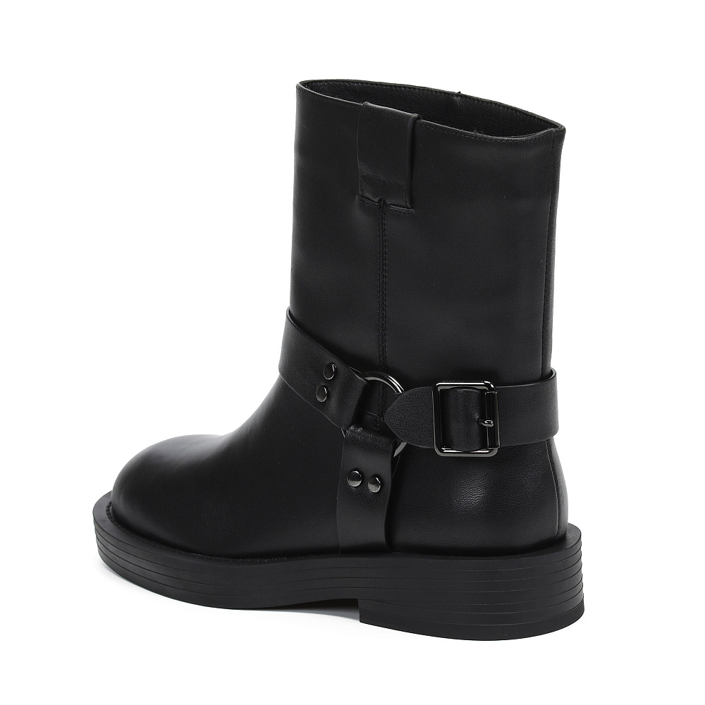 Черные полусапоги из кожи RESPECT PREMIUM