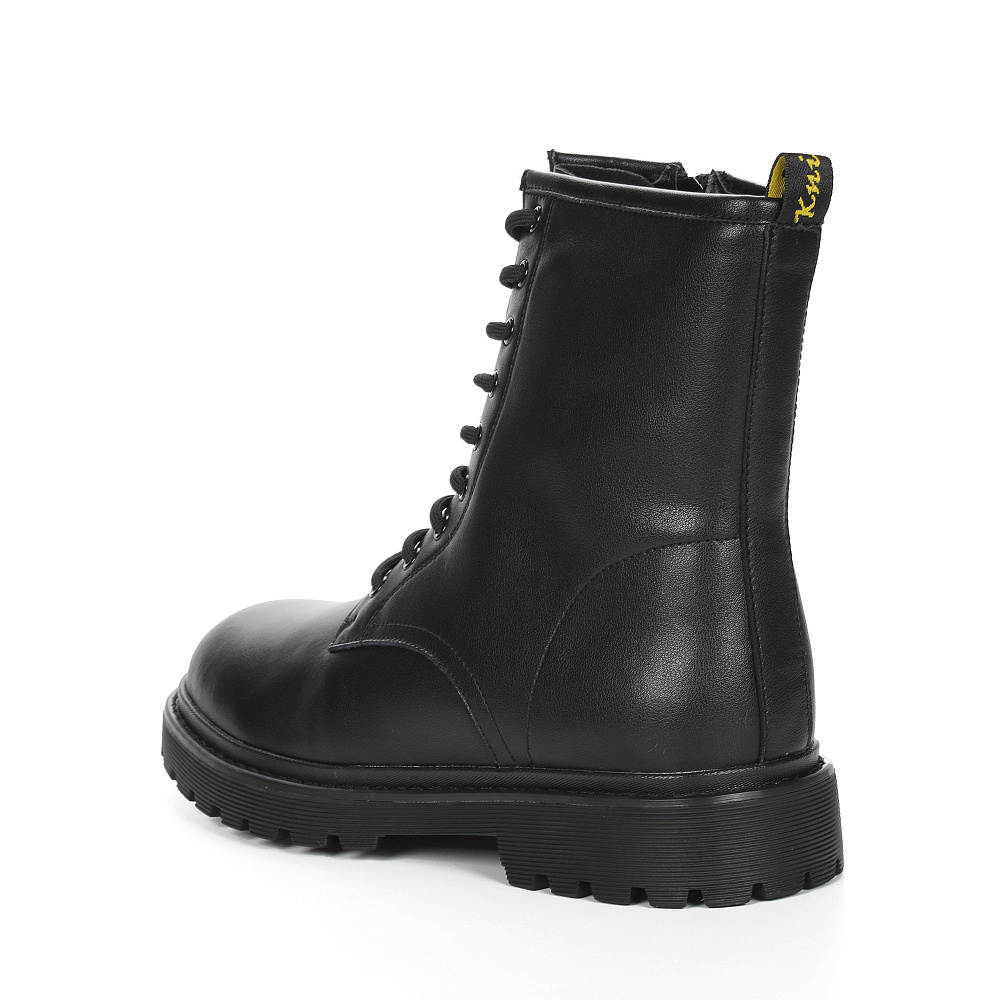 Черные утепленные ботинки из кожи Respect