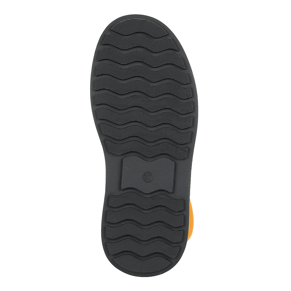 Желтые дутики из кожи и текстиля Respect