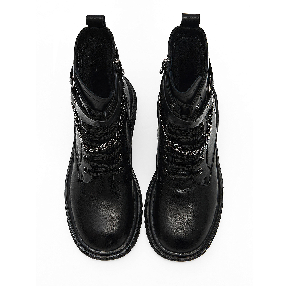 Черные зимние ботинки из кожи Respect