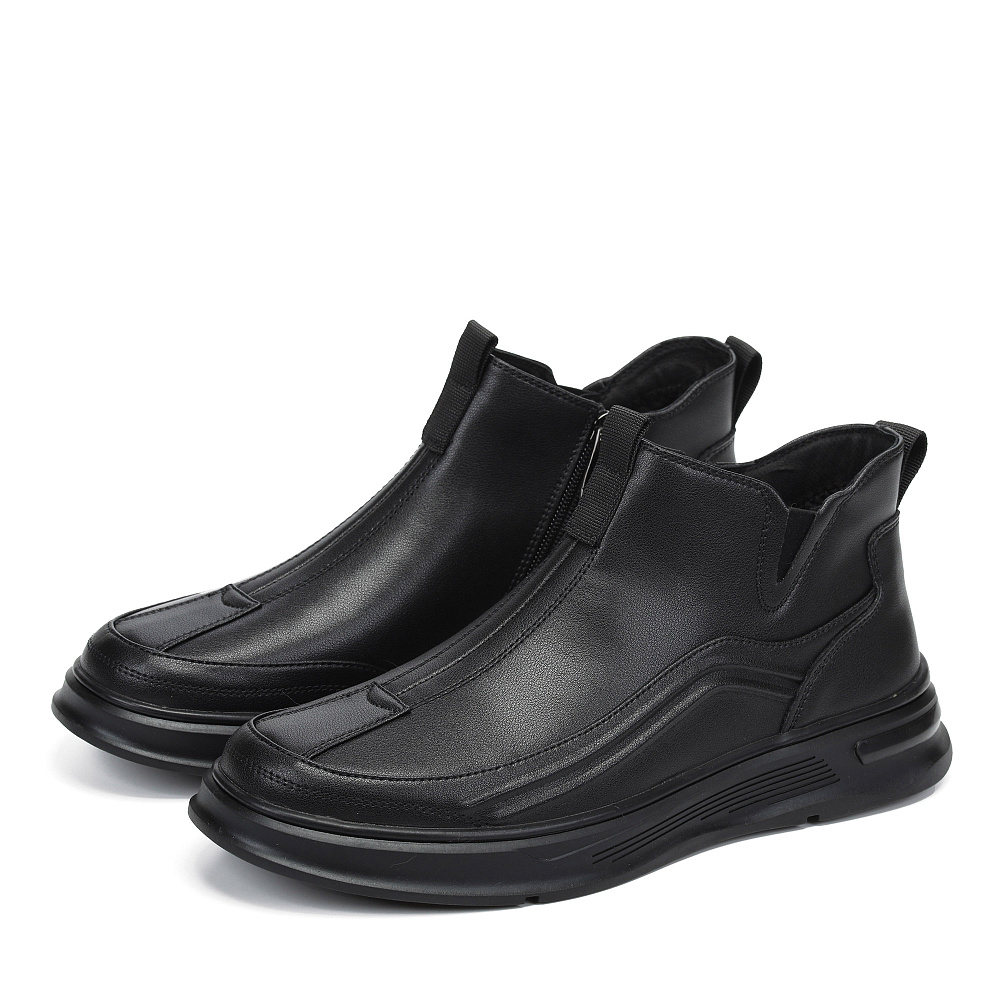 Черные ботинки из кожи Respect