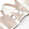 Белые сандалии с ремешком вокруг щиколотки из кожи на подкладке из натуральной кожи