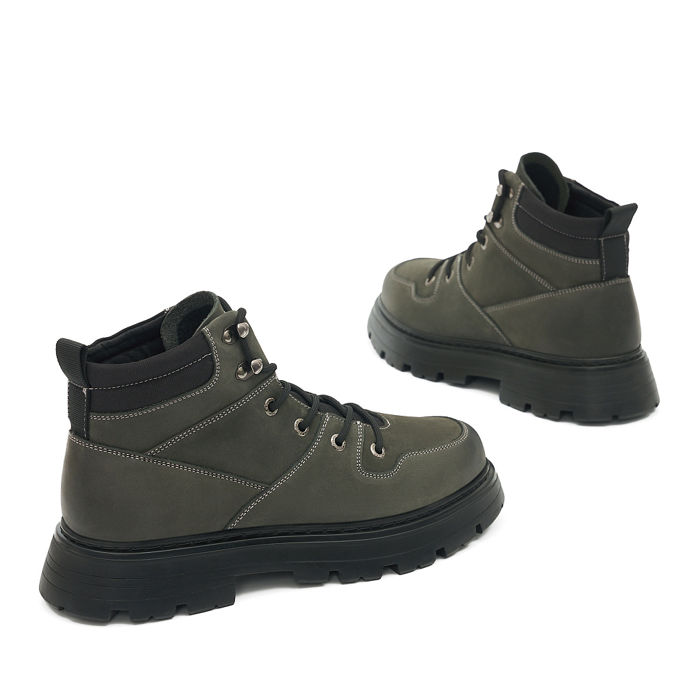 Серые ботинки из нубука Respect