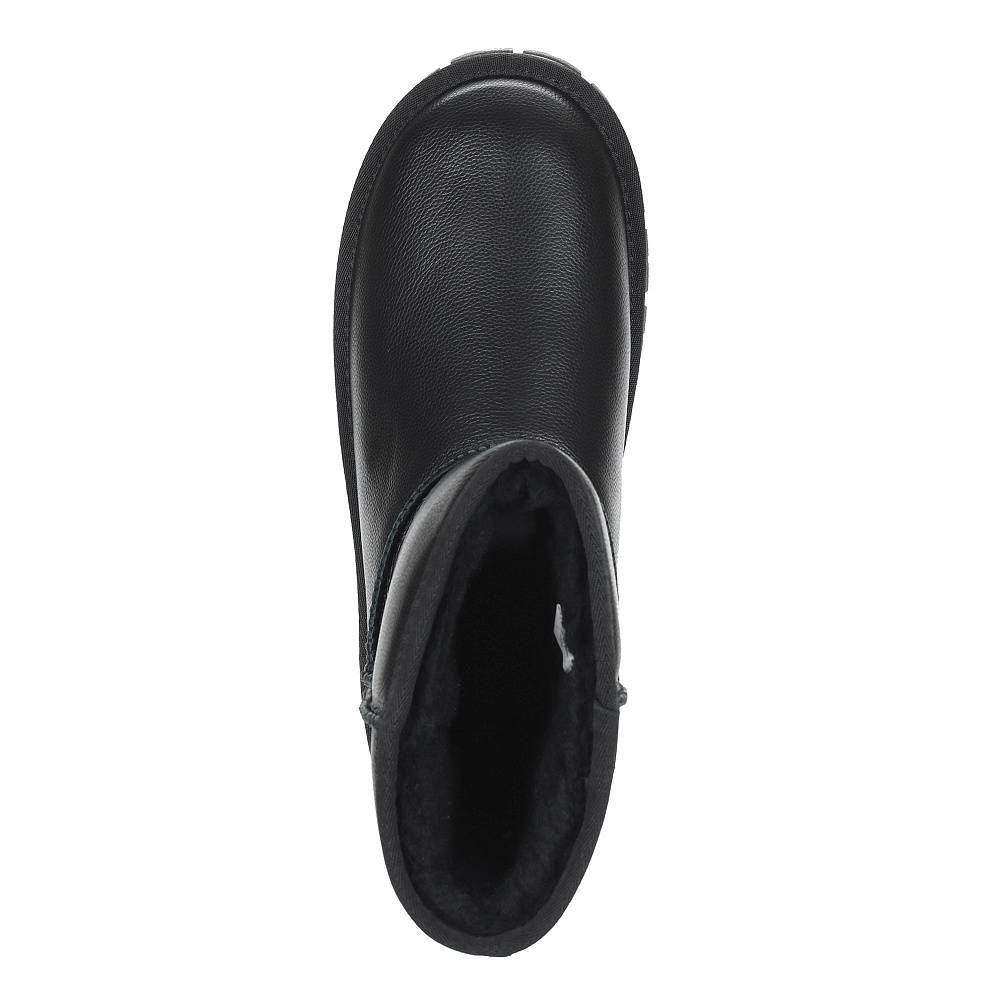 Черные угги из гладкой кожи Respect