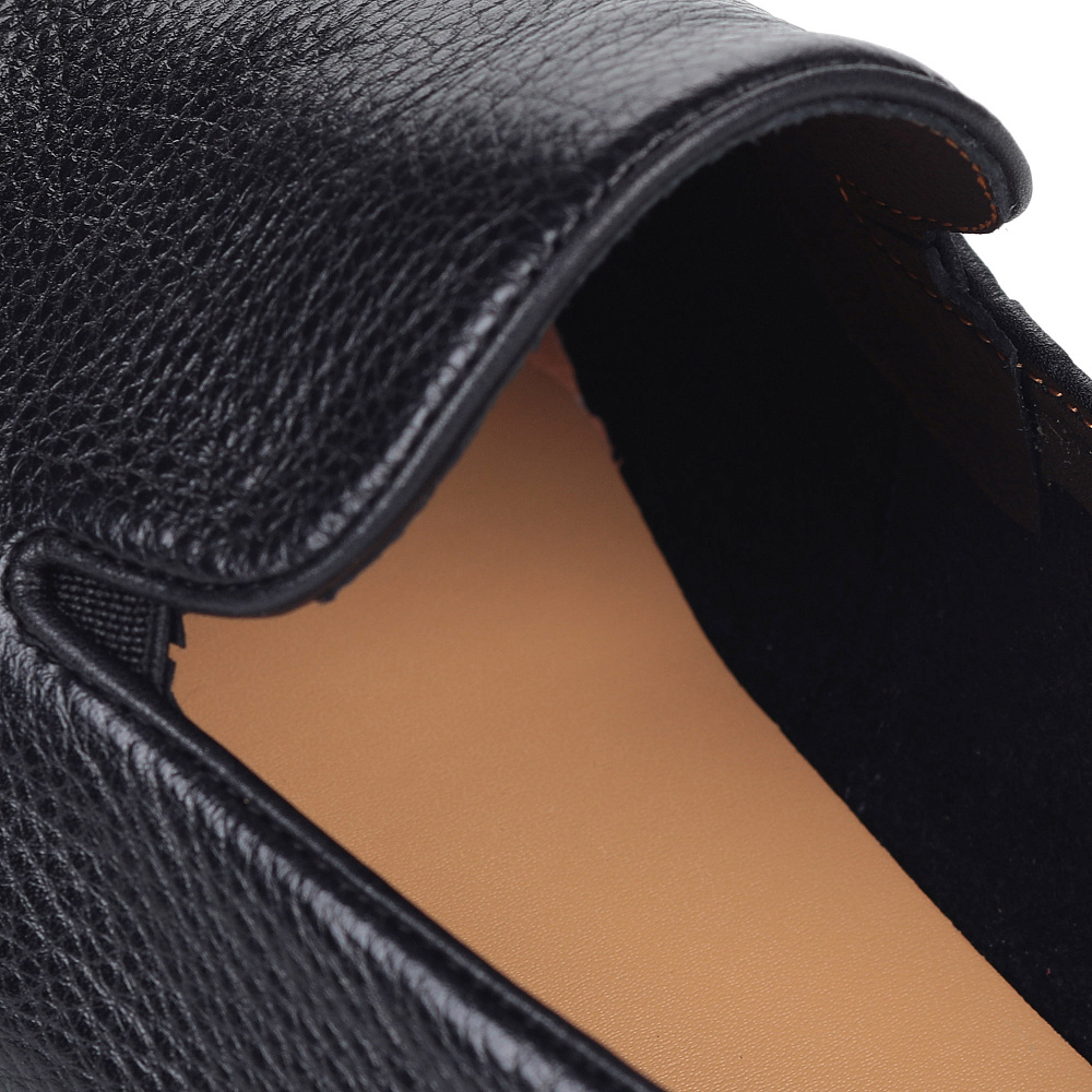 Черные лоферы из кожи Respect