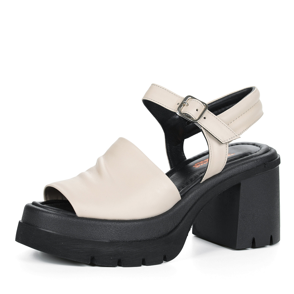 Серые открытые туфли из кожи Respect