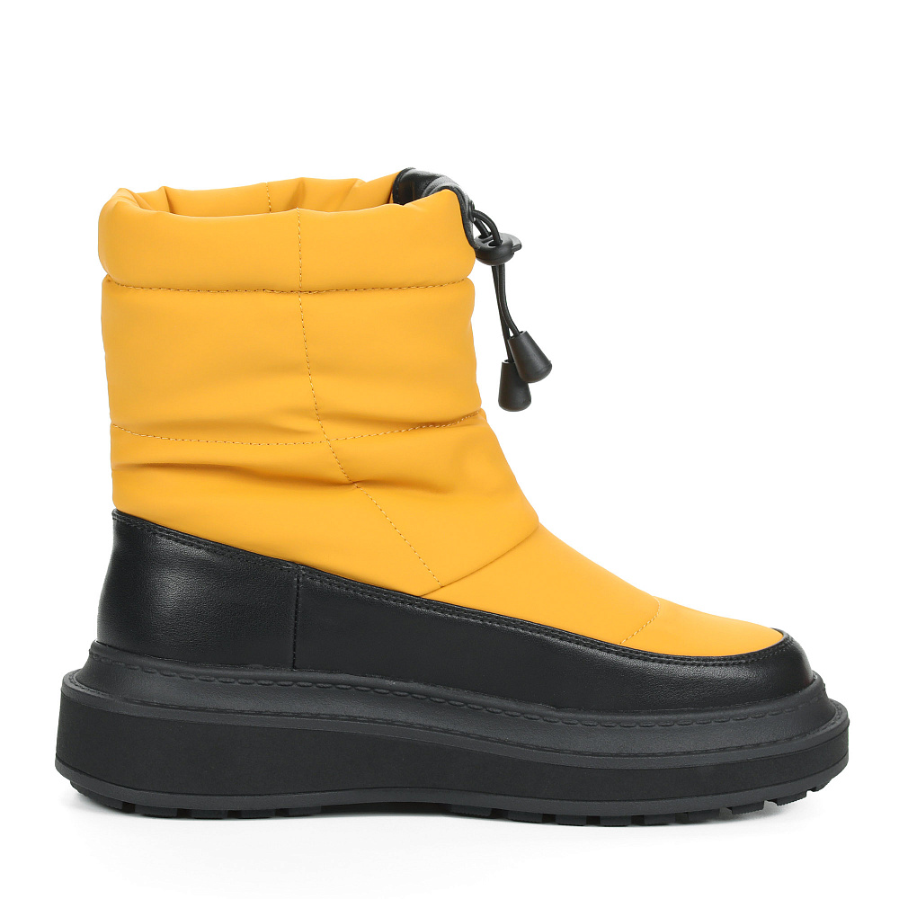 Желтые дутики из кожи и текстиля Respect