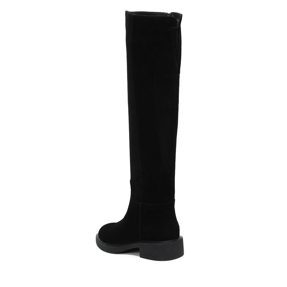 Черные утепленные ботфорты из велюра RESPECT PREMIUM