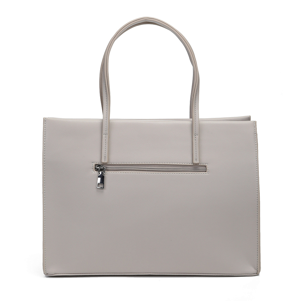 Бежевая сумка тоут из экокожи Respect