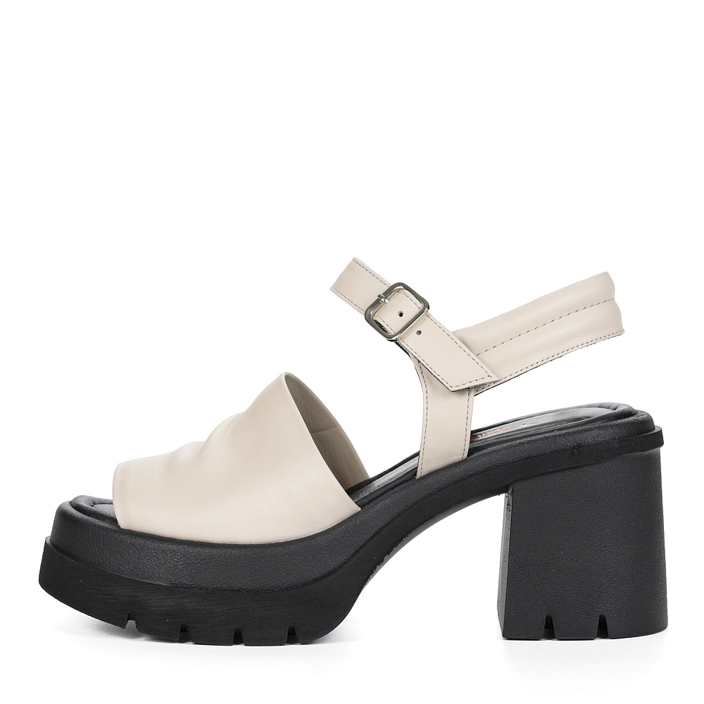 Серые открытые туфли из кожи Respect