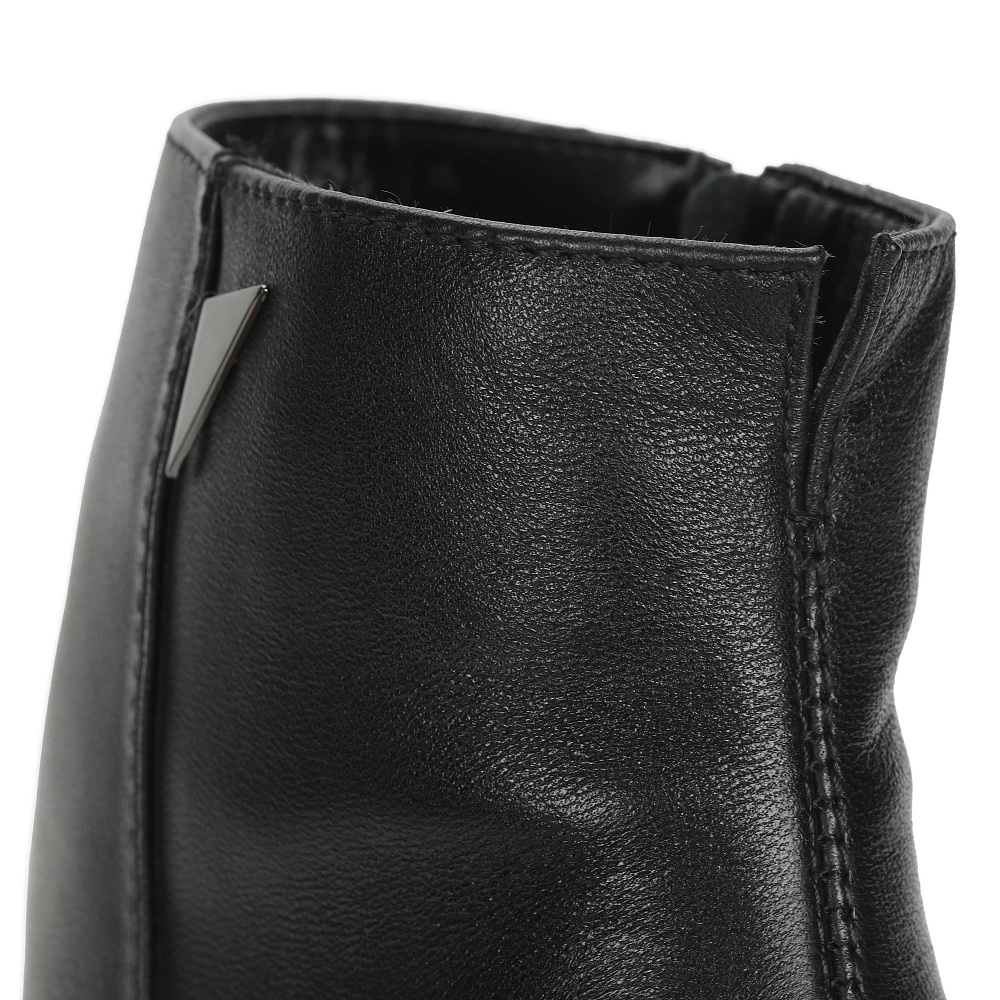 Черные ботильоны из гладкой кожи Respect