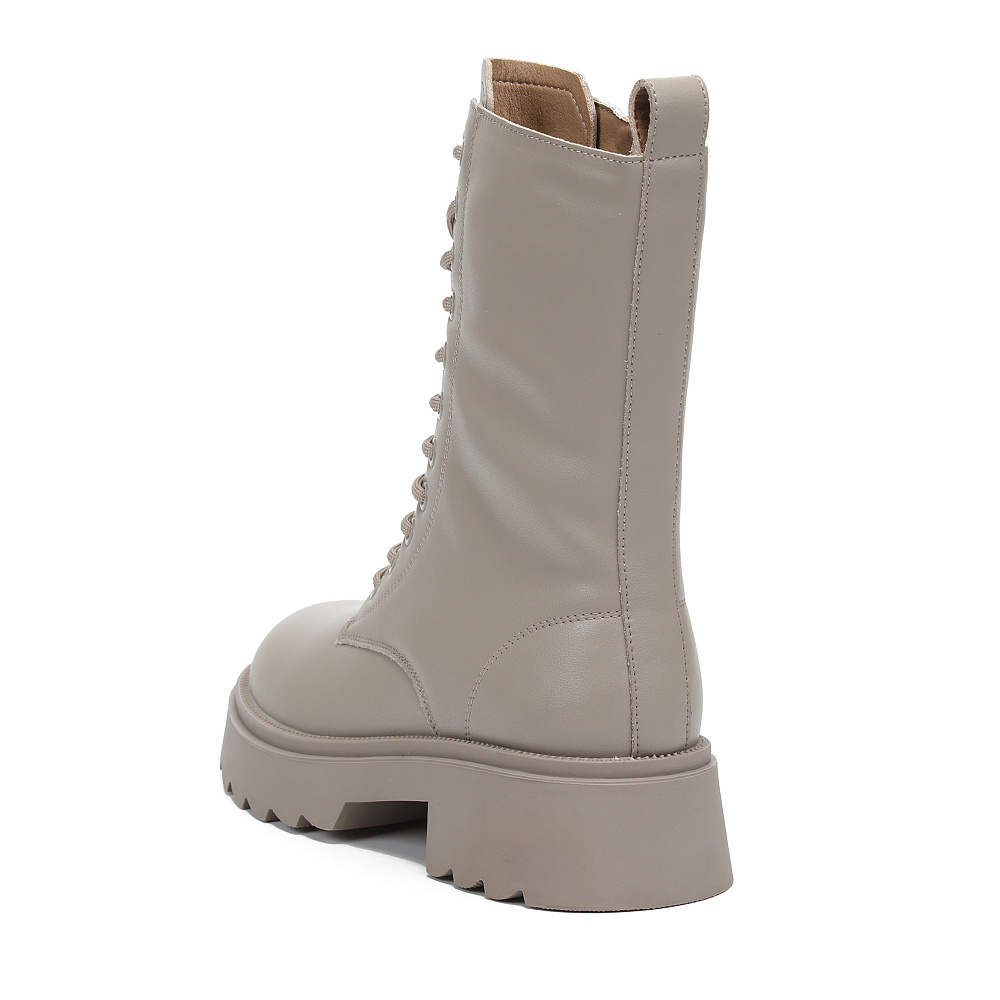 Бежевые зимние ботинки из кожи Respect