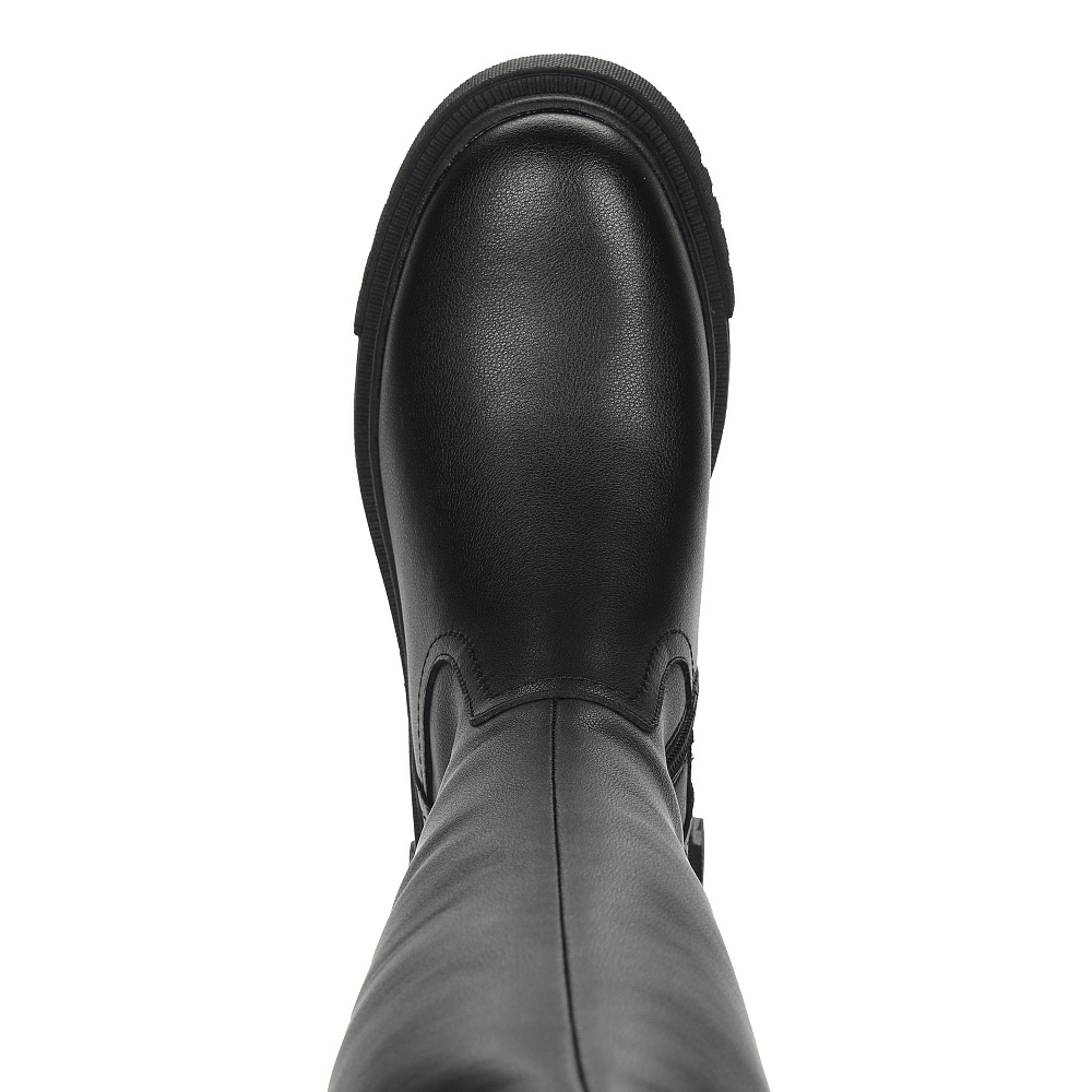 Зимние черные сапоги из кожи Respect