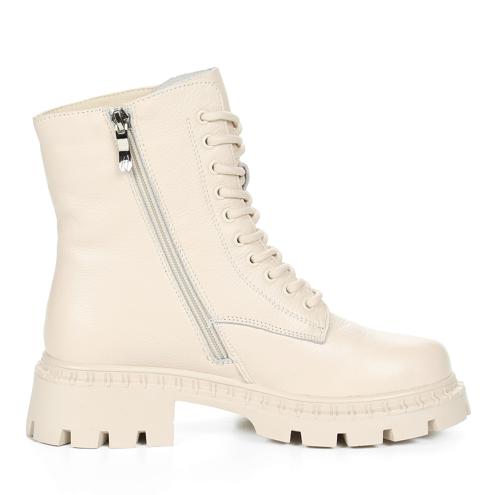 Бежевые зимние ботинки из кожи Respect