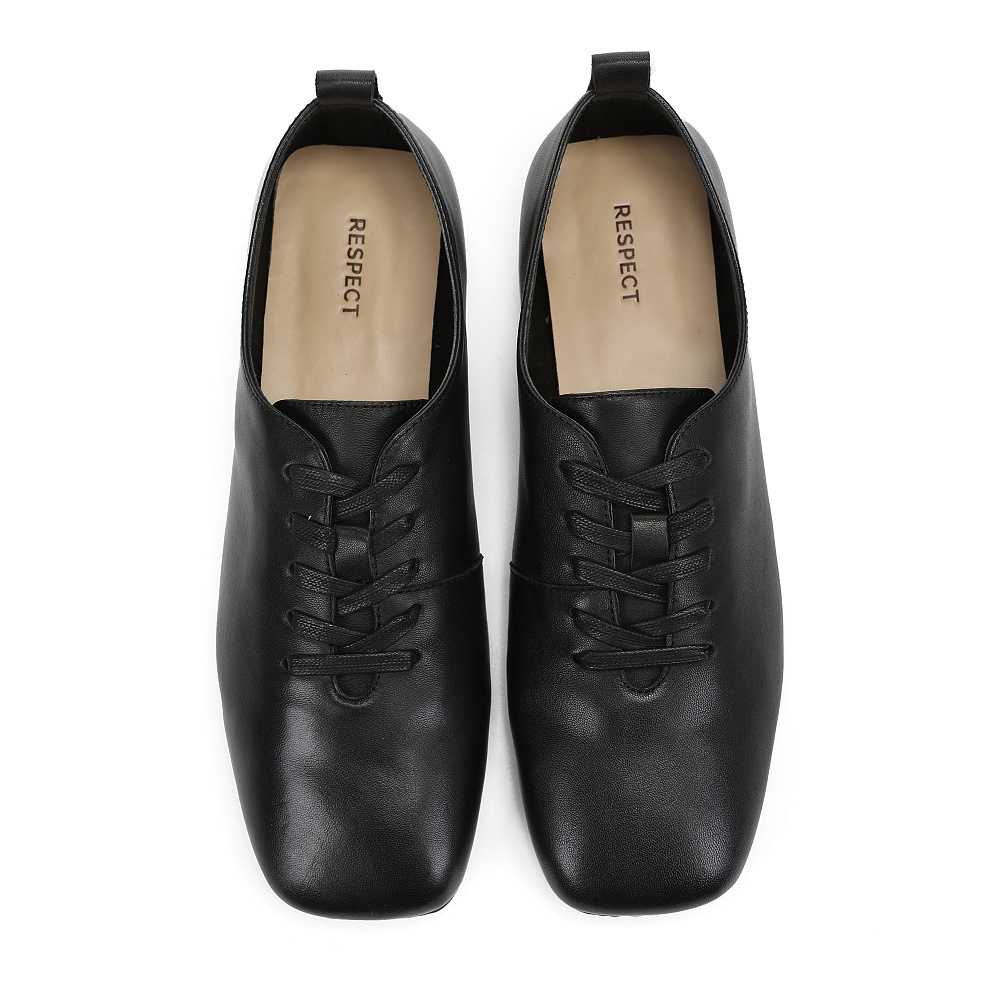 Черные полуботинки из кожи Respect