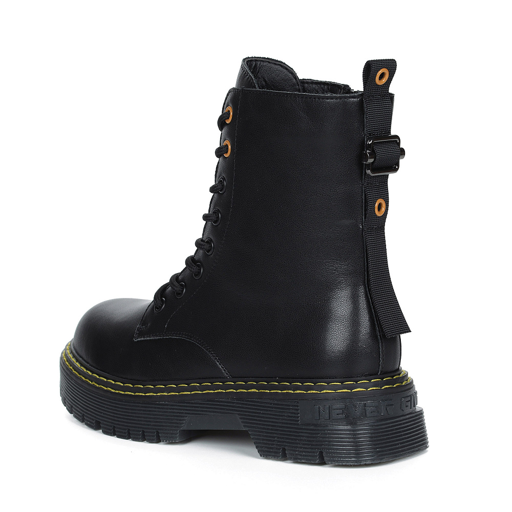 Черные ботинки из кожи на подкладке из шерсти Respect