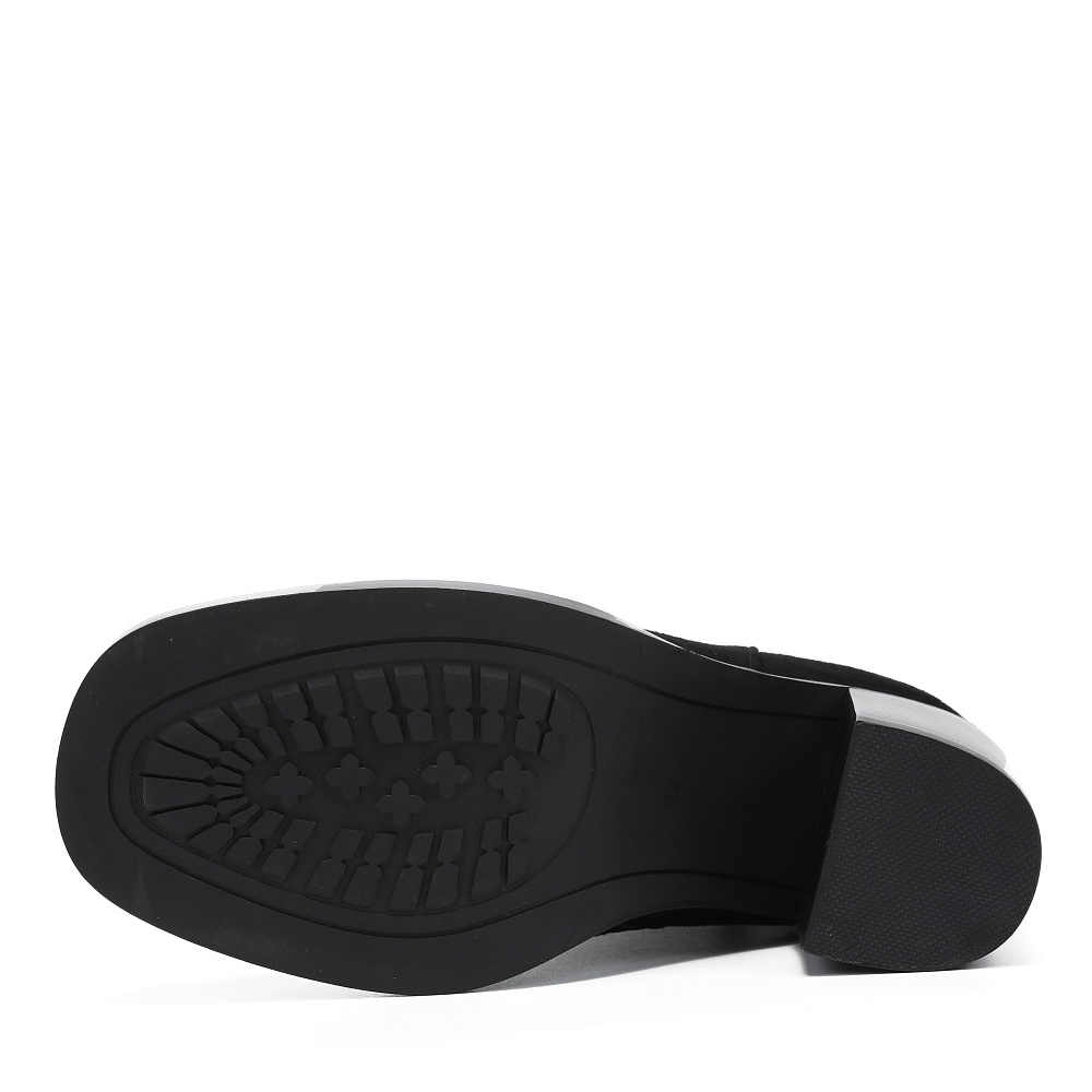 Черные зимние ботильоны из натурального велюра Respect