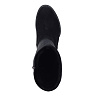 Черные велюровые сапоги на каблуке