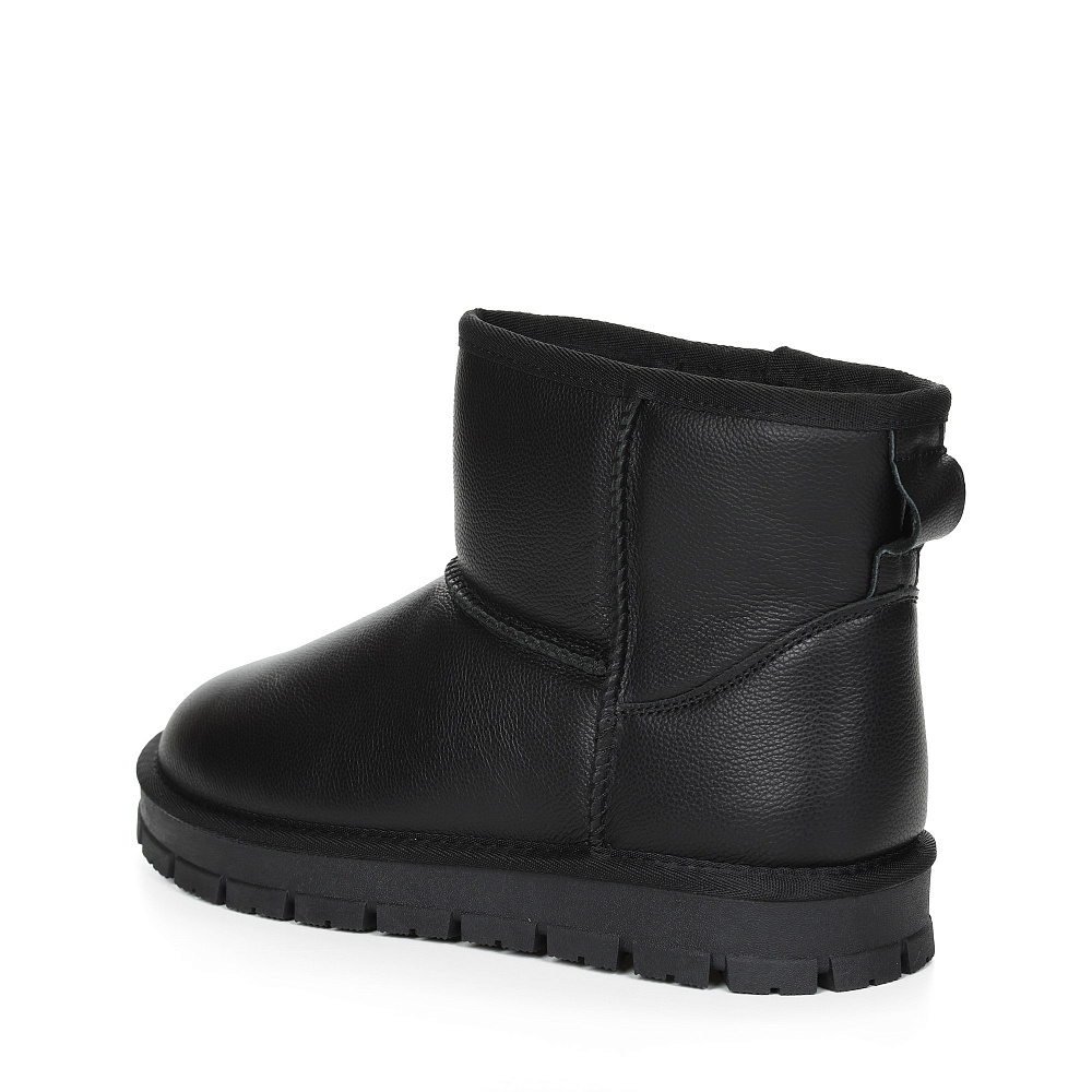 Черные угги из гладкой кожи Respect