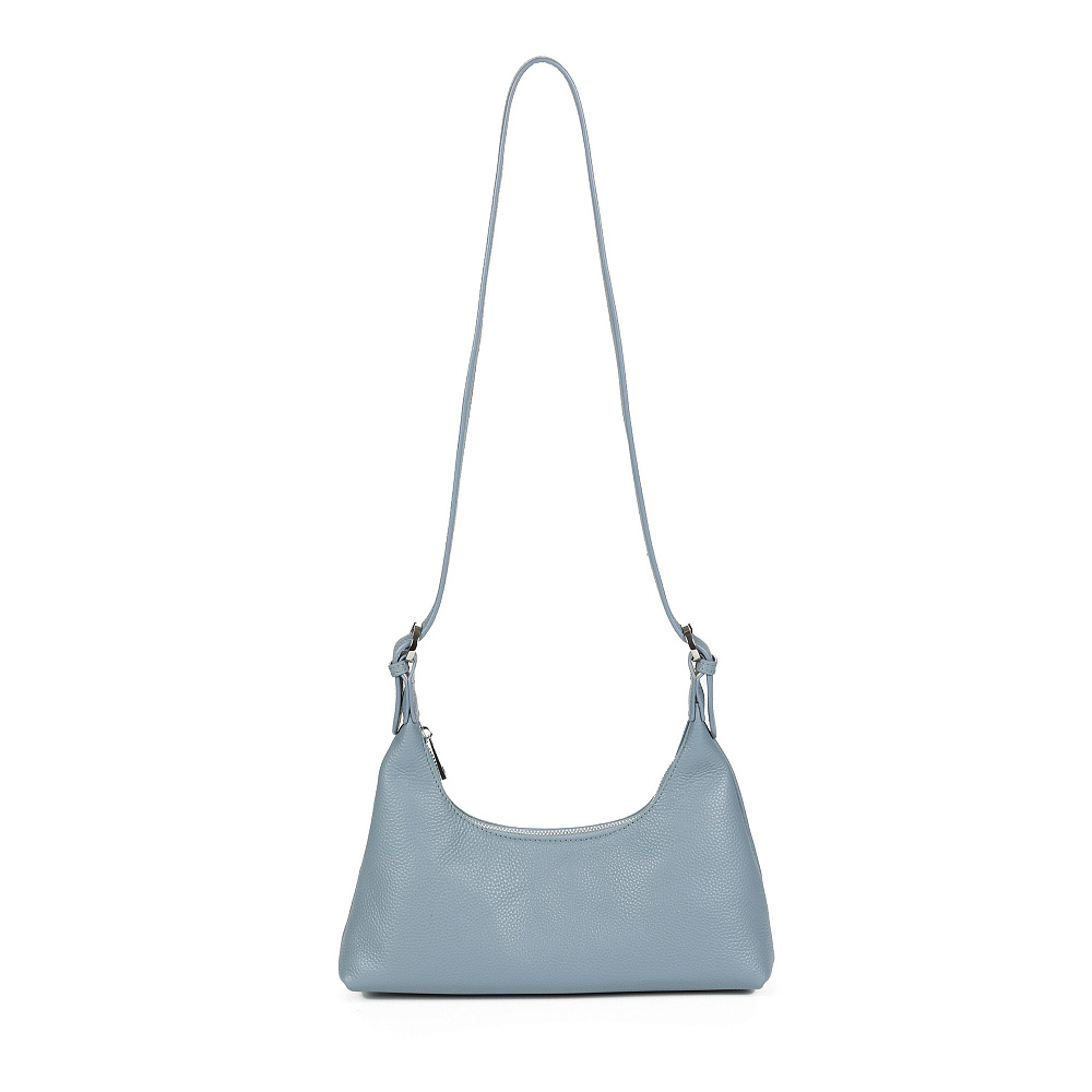Голубая сумка хобо из гладкой кожи Portofiano