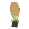 Зеленые босоножки с ремешком вокруг щиколотки из лаковой кожи на подкладке из натуральной кожи на цилиндрическом каблуке