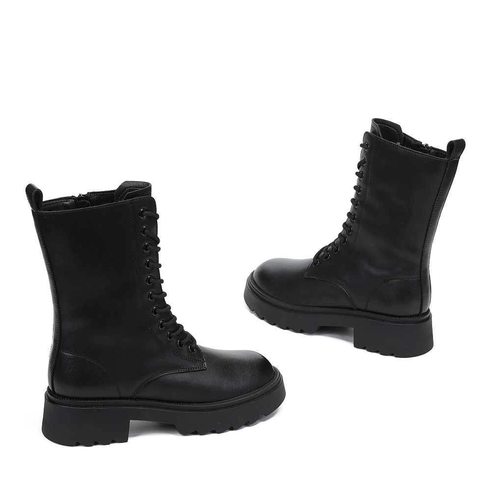 Черные зимние ботинки из кожи Respect