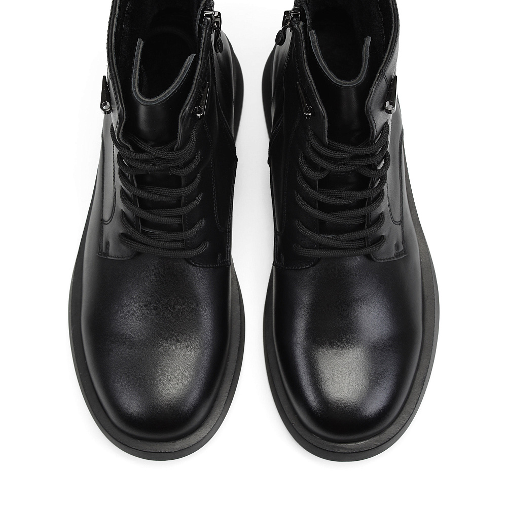 Черные ботинки из кожи Respect