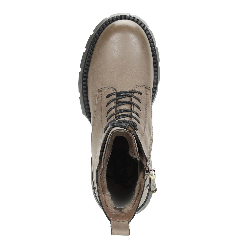 Бежевые ботинки из нубука Respect