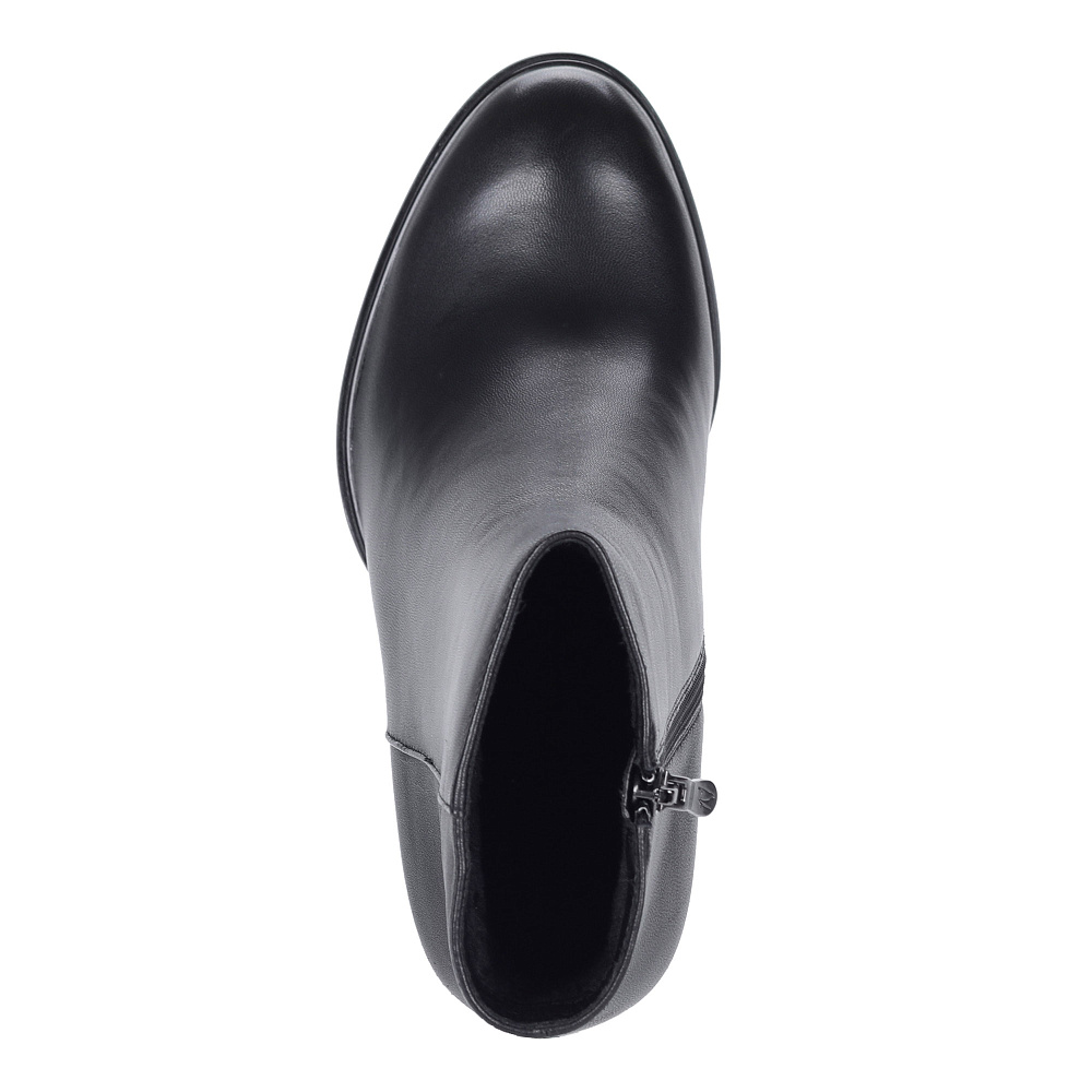 Черные ботильоны из натуральной кожи с анималистичным принтом на каблуке Respect