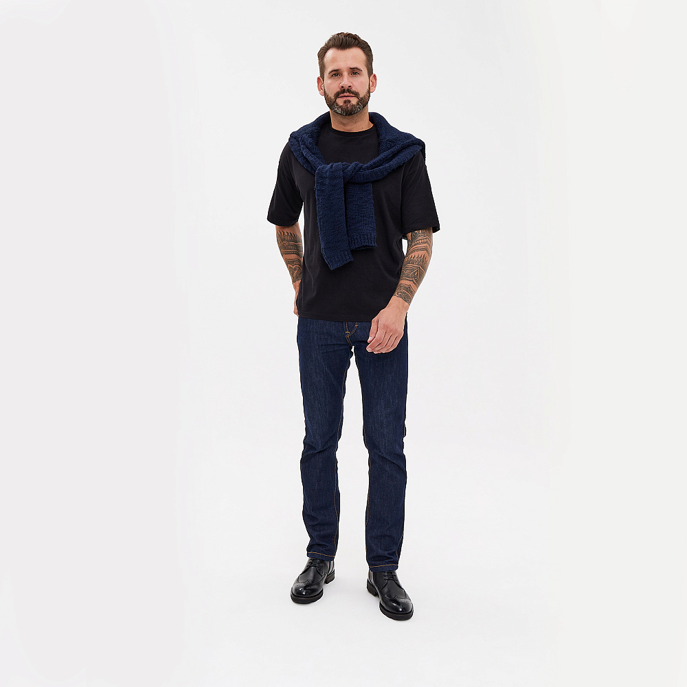 Черные брогированные ботинки RESPECT PREMIUM