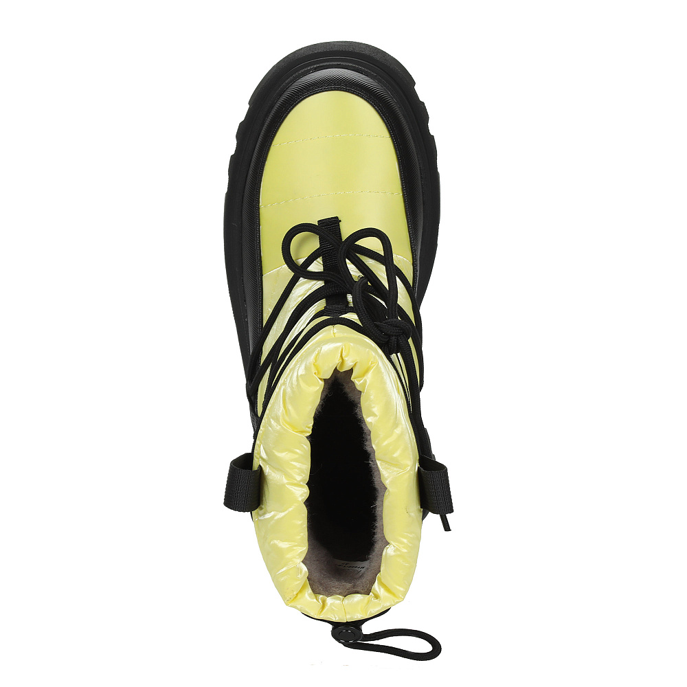 Желтые дутики луноходы из текстиля Respect