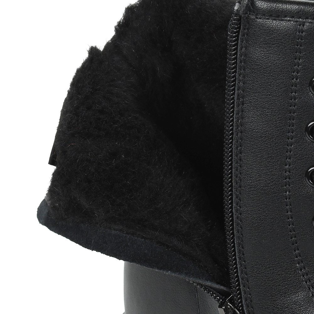 Черные утепленные ботинки из кожи Respect