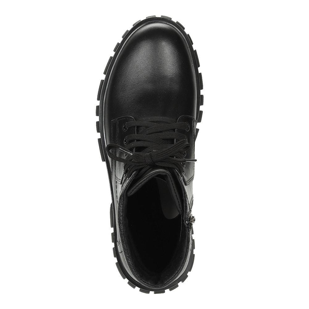 Черные ботинки из гладкой кожи Respect