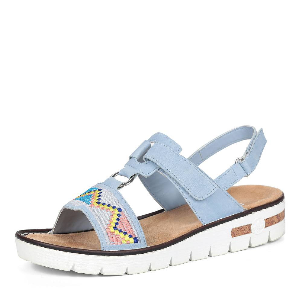 Голубые сандалии с декором Rieker