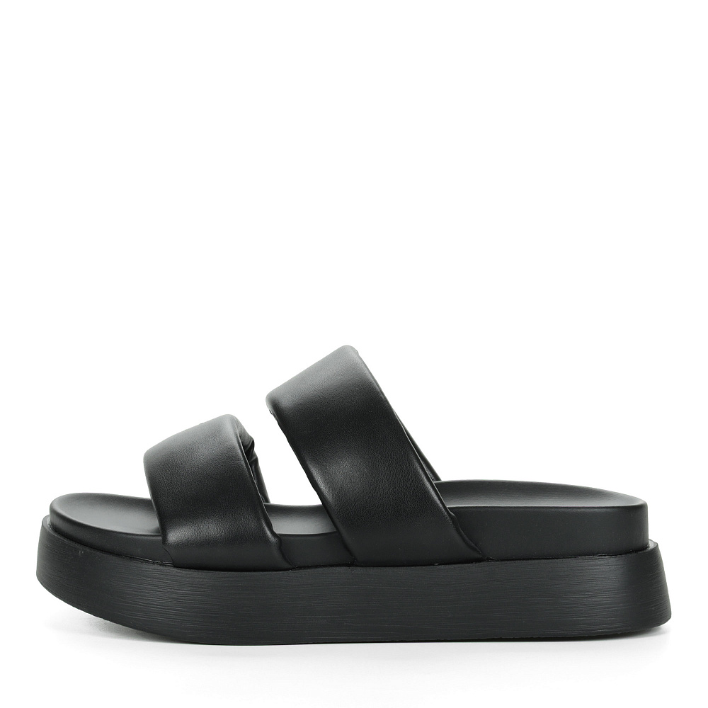 Черные сабо из экокожи на подкладке из экокожи на утолщенной подошве Respect