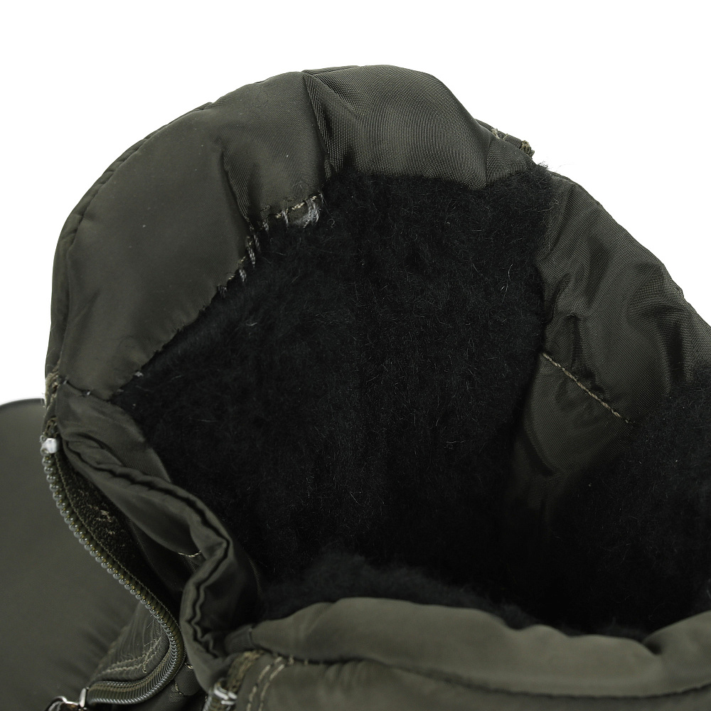 Утепленные дутики из текстиля цвета хаки Respect