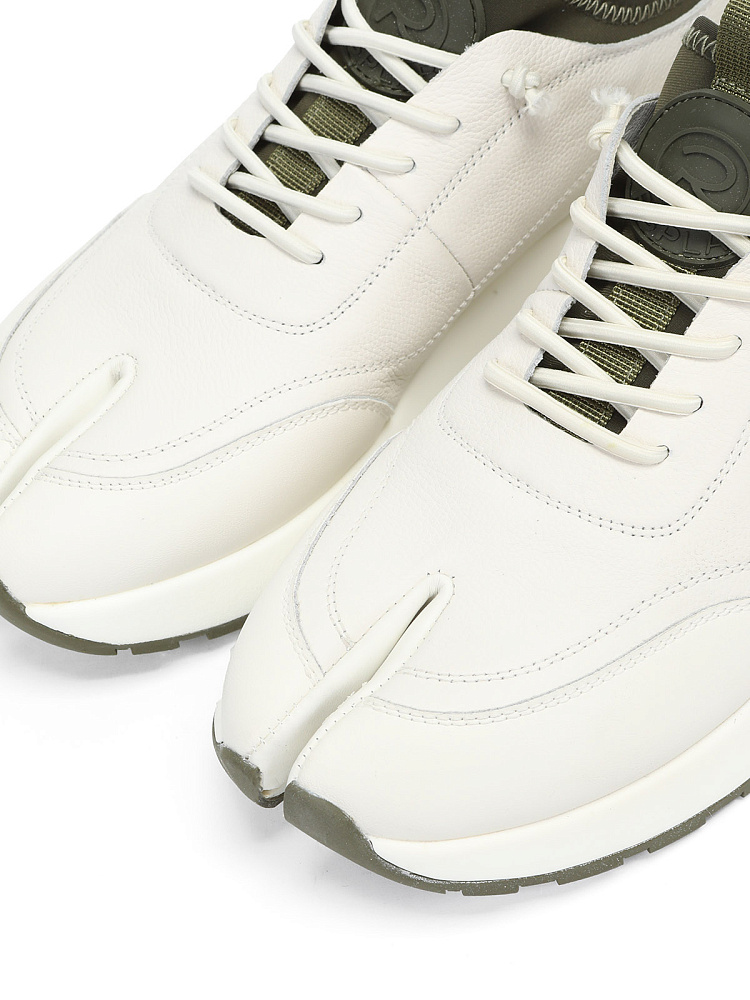 Белые кроссовки из гладкой кожи RSP LAB