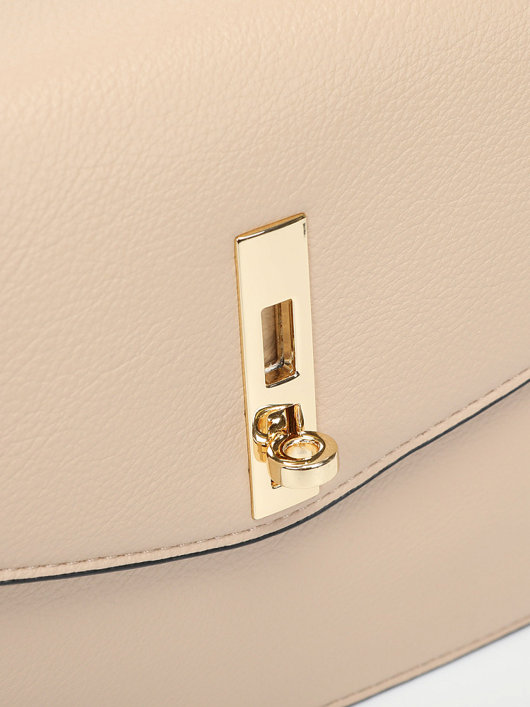 Бежевая сумка мессенджер из экокожи Respect