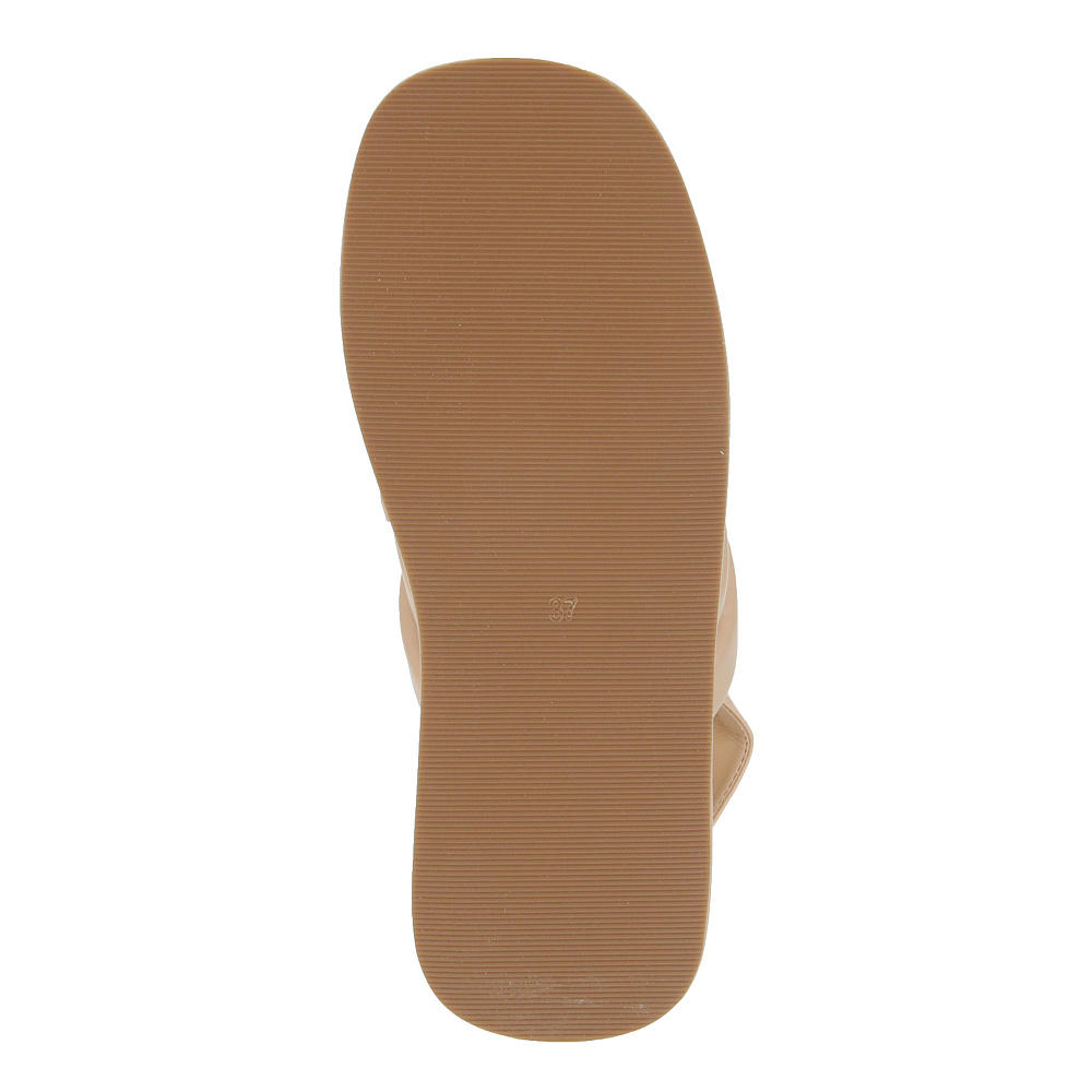 Бежевые сандалии из экокожи на подкладке из экокожи на платформе Respect