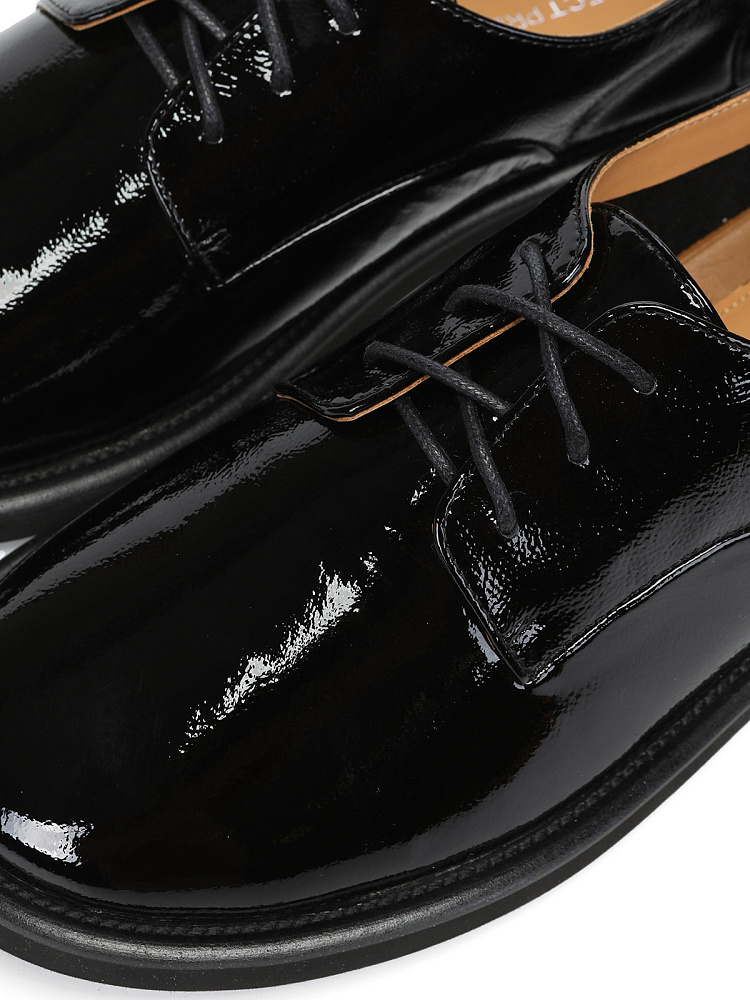 Черные полуботинки дерби из гладкой кожи RESPECT PREMIUM