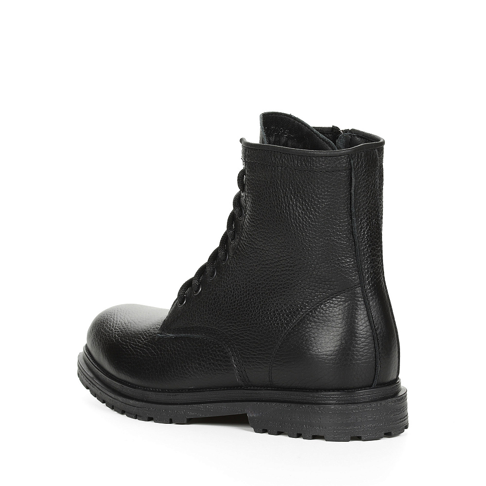 Черные ботинки из кожи на подкладке из натуральной шерсти Respect