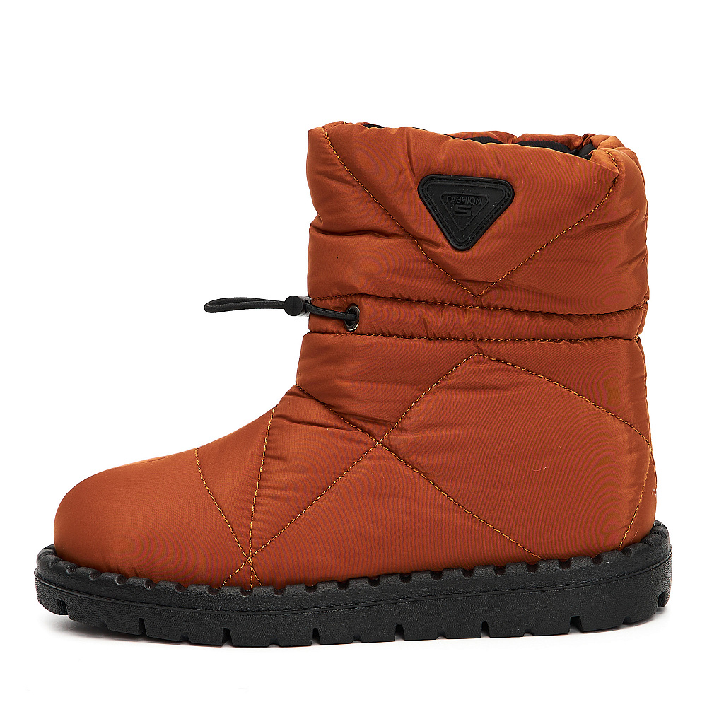 Рыжие утепленные дутики из текстиля Respect