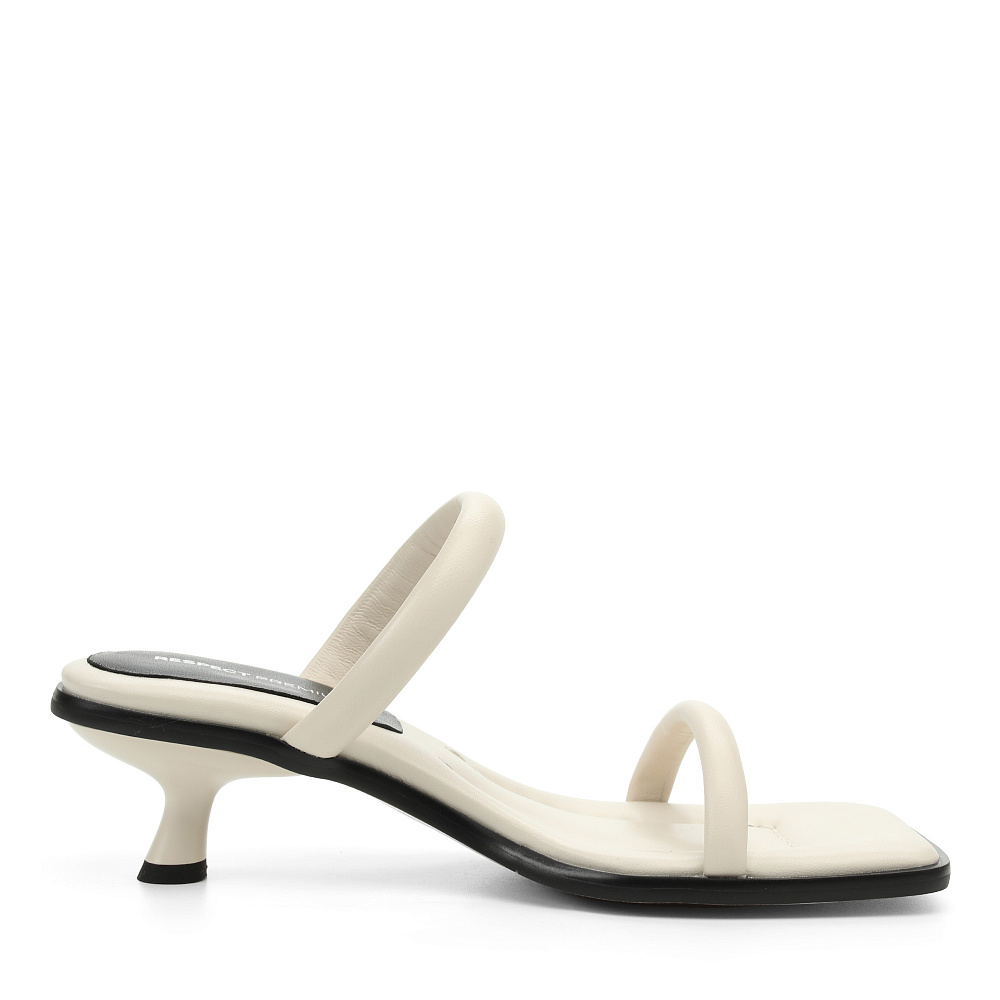 Мюли из кожи рисового цвета RESPECT PREMIUM