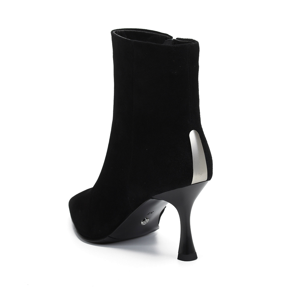 Черные ботильоны из натурального велюра RESPECT PREMIUM