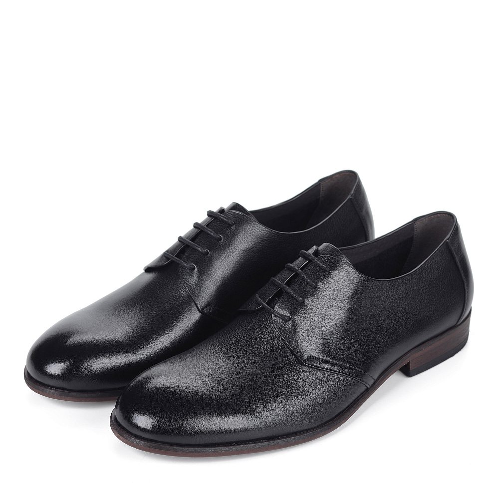 Черные полуботинки из кожи на шнуровке Respect