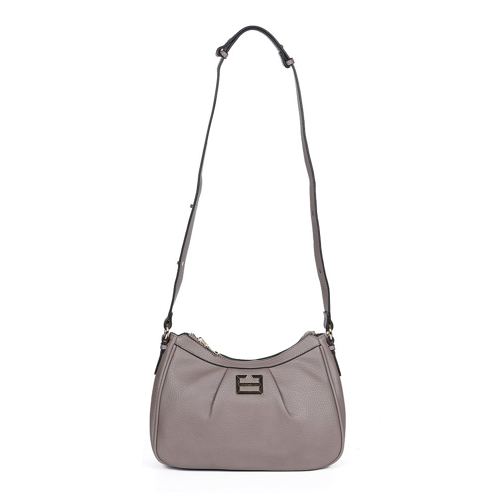 Светло-коричневая сумка-багет из экокожи Respect