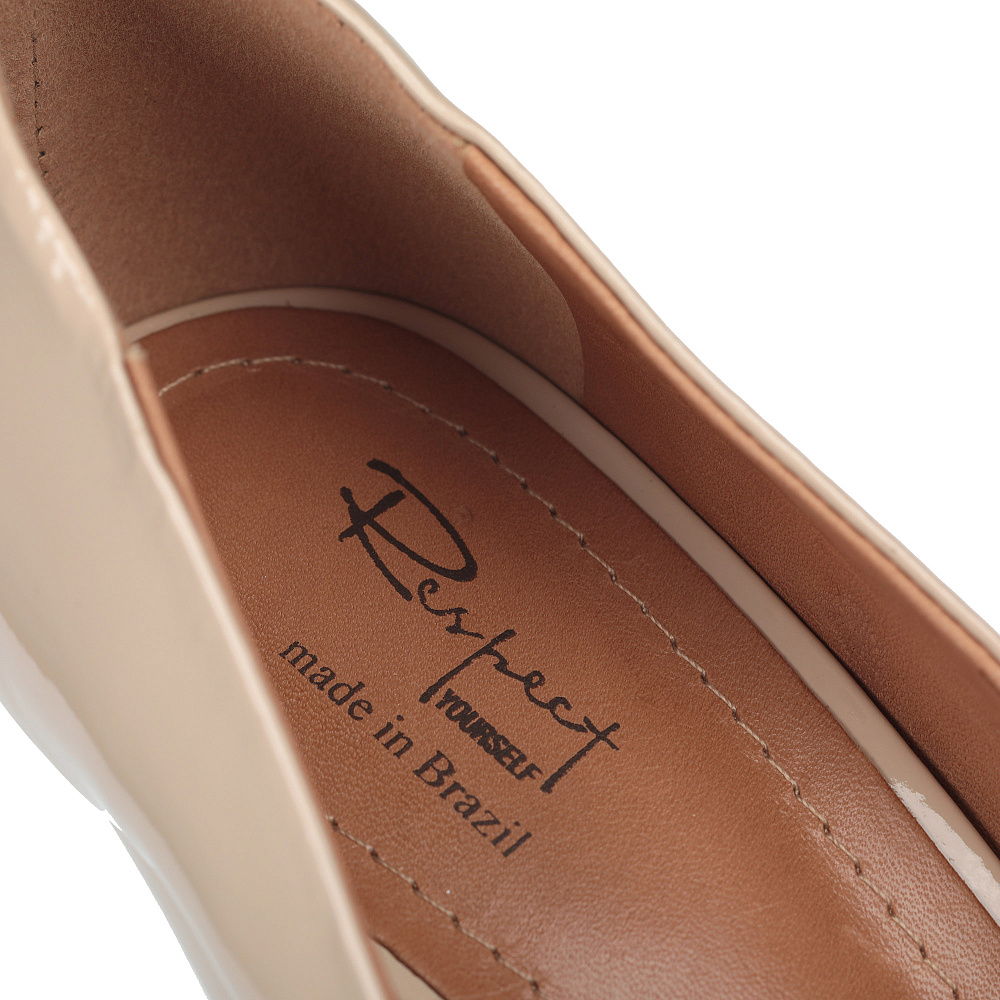 Лаковые лодочки на устойчивом каблуке Respect