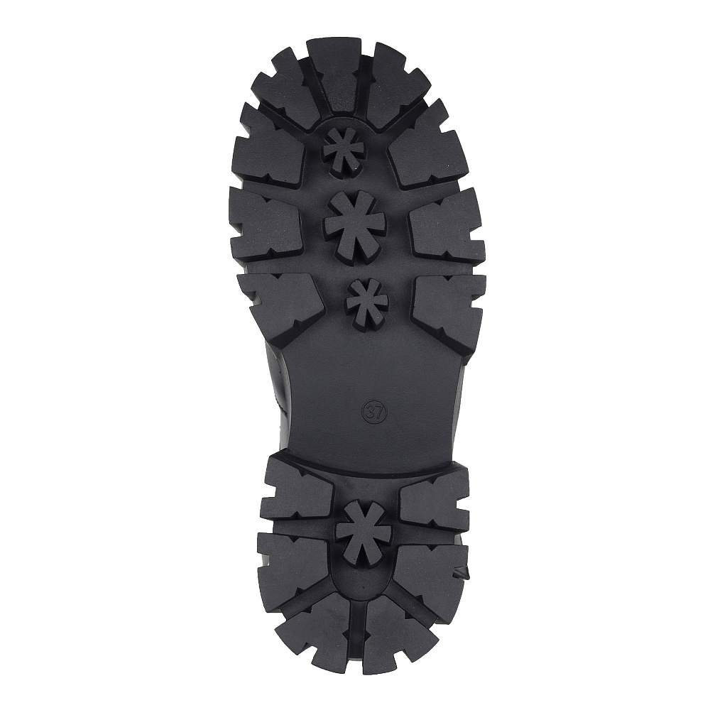 Черные ботинки милитари из кожи на текстильной подкладке Respect